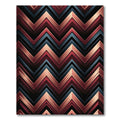 Metallic Copper Zigzag Chevron Gradient Rug