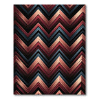 Metallic Copper Zigzag Chevron Gradient Rug
