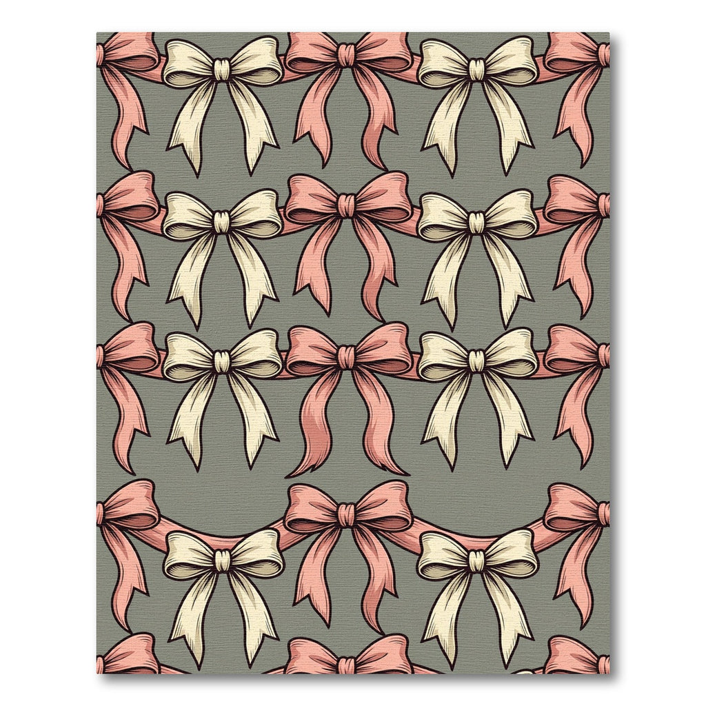 Soft Pink Bow Ribbon Drapery Rug