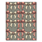 Soft Pink Bow Ribbon Drapery Rug