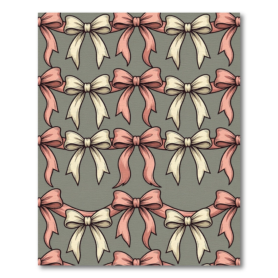 Soft Pink Bow Ribbon Drapery Rug