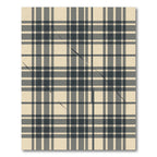 Monochrome Plaid Linear Interruption Rug