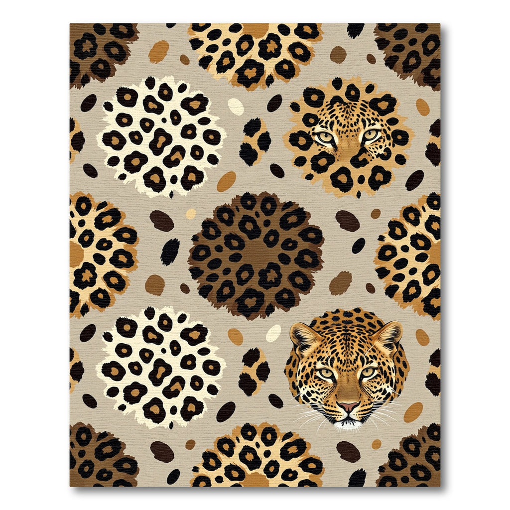 Brown Leopard Spots And Faces Rug
