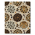 Brown Leopard Spots And Faces Rug