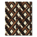 Rustic Wood Lattice Diamond Rug