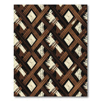 Rustic Wood Lattice Diamond Rug