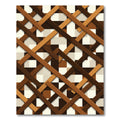 Modern Geometric Plaid Interlocking Lattice Rug