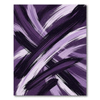 Deep Plum Abstract Brush Stroke Rug