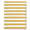 Minimalist Mustard and White Horizontal Stripe Rug