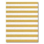 Minimalist Mustard and White Horizontal Stripe Rug