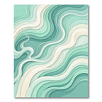 Ethereal Teal Swirl Paper Art Rug