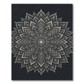 Monochrome Paisley Mandala Circular Art Rug