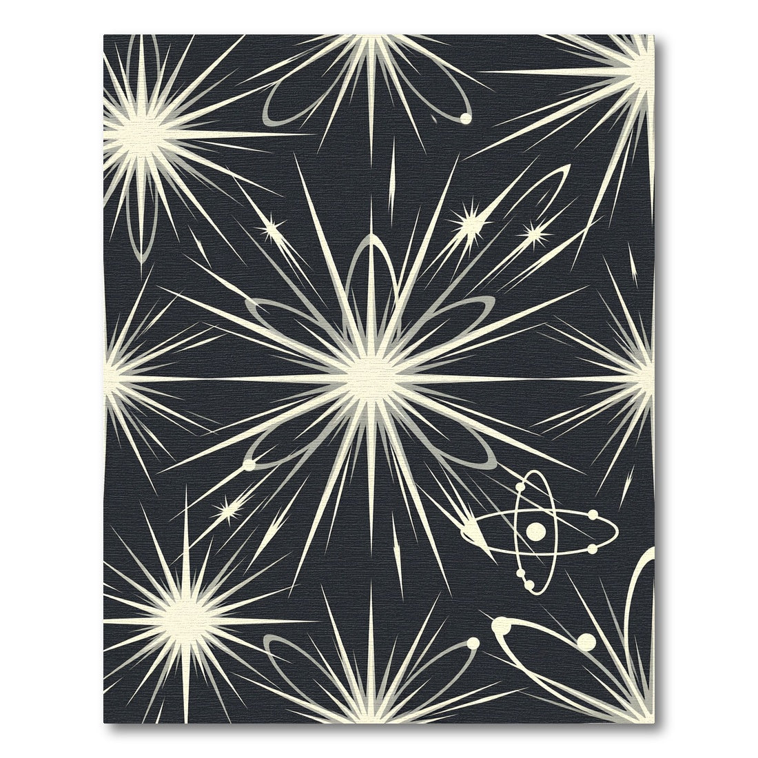Retro Starburst Atomic Orbit Rug
