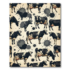 Black and White Holstein Cow Splatter Rug