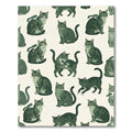 Whimsical Olive Tabby Cat Illustration Rug