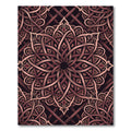 Intricate Rose Gold Interwoven Mandala Rug