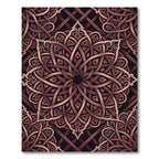 Intricate Rose Gold Interwoven Mandala Rug