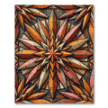 Geometric Copper Sunburst Star Rug
