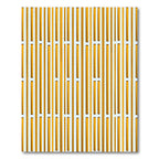 Golden Bamboo Slatted Vertical Lines Rug