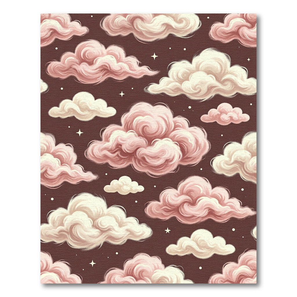 Dreamy Pastel Pink Cloudy Celestial Sky Rug