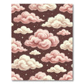 Dreamy Pastel Pink Cloudy Celestial Sky Rug