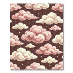 Dreamy Pastel Pink Cloudy Celestial Sky Rug