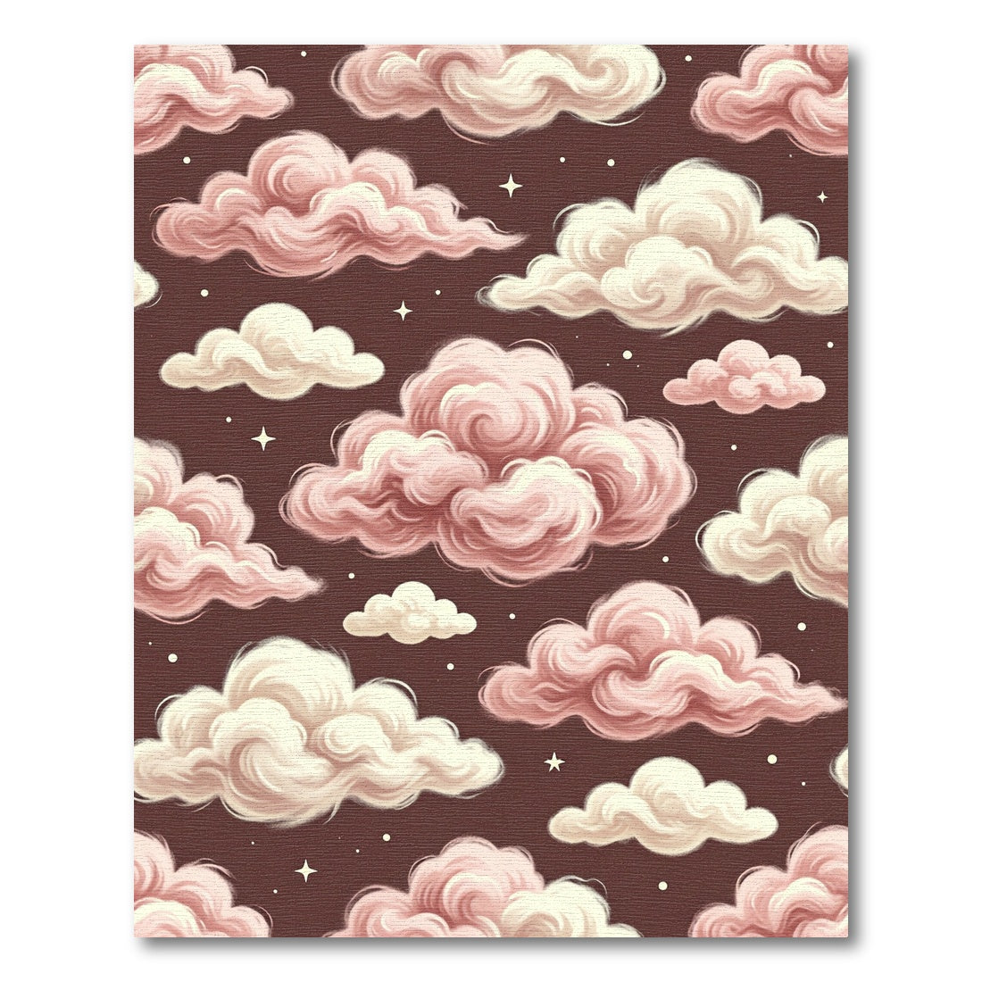 Dreamy Pastel Pink Cloudy Celestial Sky Rug