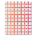 Geometric Red Orange Purple Dot Grid Rug