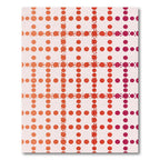 Geometric Red Orange Purple Dot Grid Rug