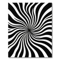 Monochrome Black and White Swirl Rug