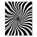 Monochrome Black and White Swirl Rug
