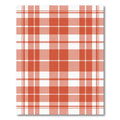 Classic Terracotta and White Plaid Tartan Rug
