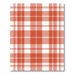 Classic Terracotta and White Plaid Tartan Rug