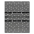 Bold Black White Rectilinear Lines Rug