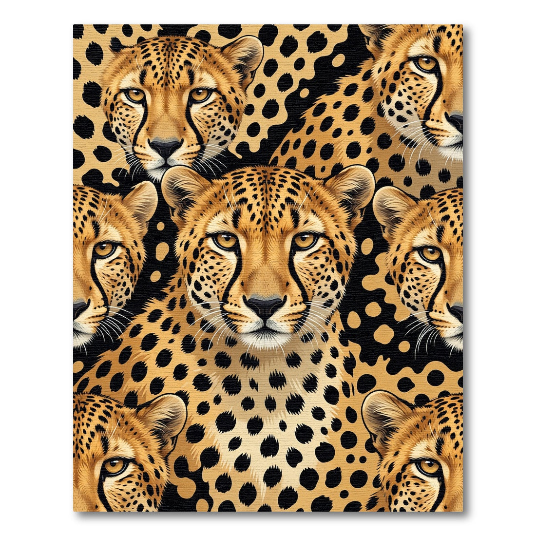 Majestic Golden Cheetah Spotted Portrait Rug