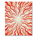 Radiant Sunburst Red Swirls Rug