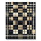Modern Neutral Plaid Grid Rug