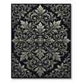Ornate Silver Acanthus Leaf Scroll Rug