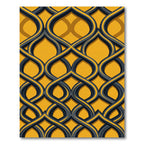 Gold and Gray Interlocking Lattice Rug