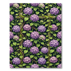 Purple Hydrangea Garden Trellis Botanical Rug