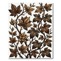 Antique Brown Leafy Vine Pattern Rug