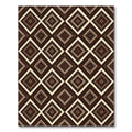 Brown Geometric Diamond Ethnic Rug