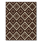 Brown Geometric Diamond Ethnic Rug