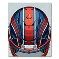 Navy and Red Football Helmet Graphic Rug
