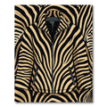 Bold Black Tan Zebra Stripes Rug