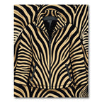 Bold Black Tan Zebra Stripes Rug