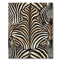 Abstract Tan and Black Zebra Stripe Rug