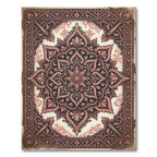 Antique Blush Floral Scrolled Medallion Rug