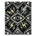 Mystic Electric Eye Geometric Lightning Art Rug