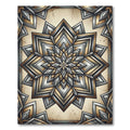 Metallic Gold Geometric Mandala Rug